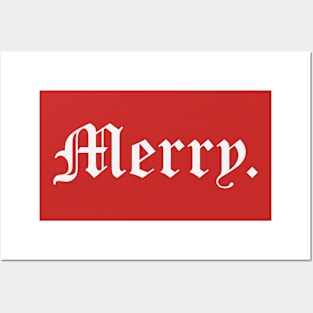 Merry Typography Posters and Art